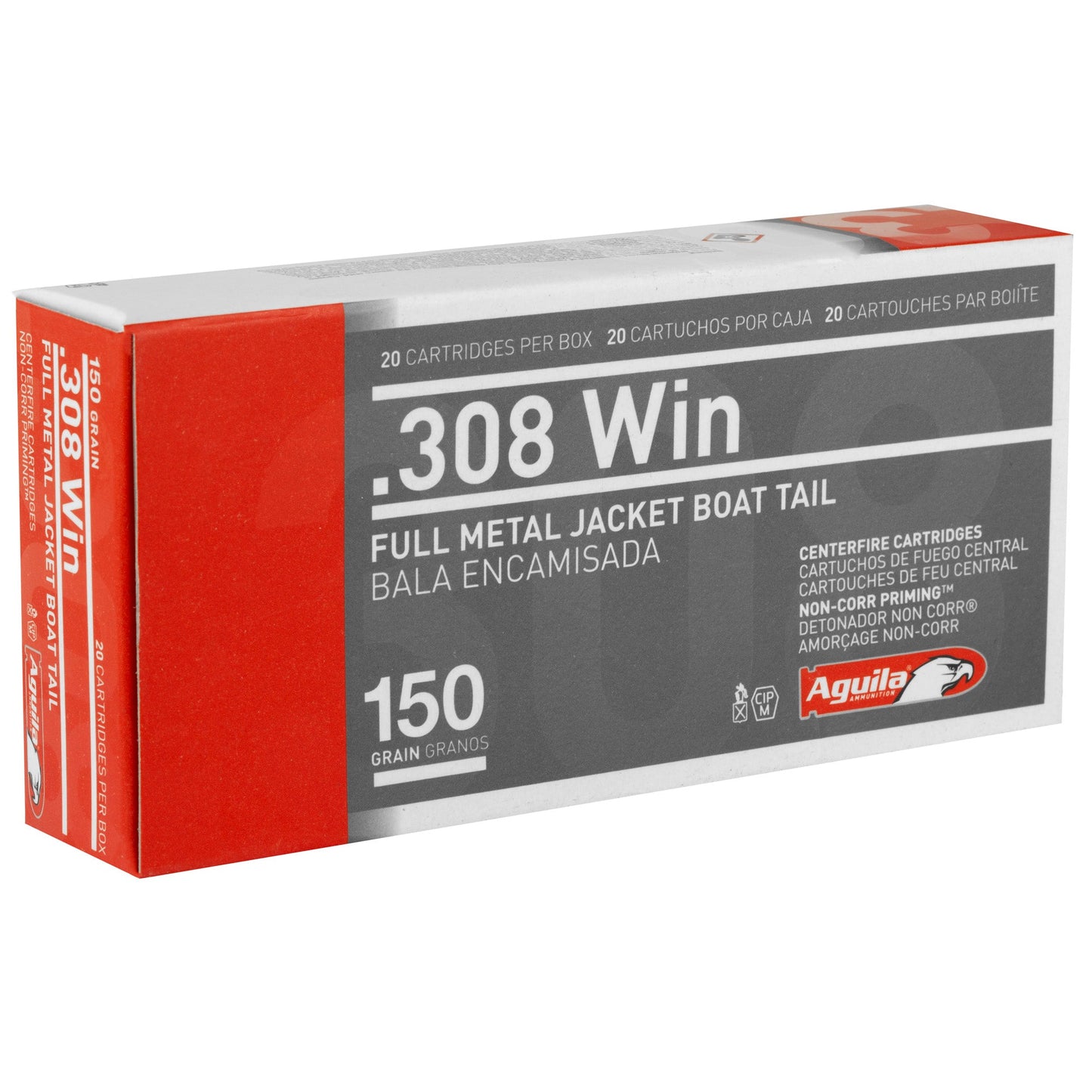 Aguila 308win 150gr Fmjbt 20/500