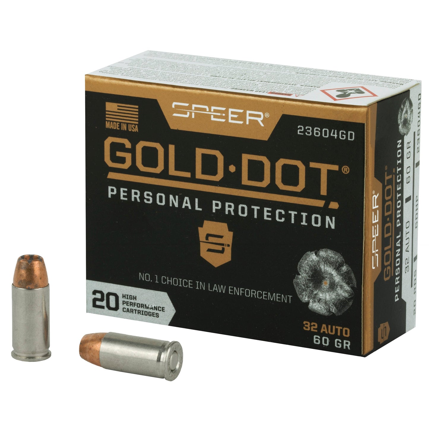 Spr Gold Dot 32acp 60gr Hp 20/200