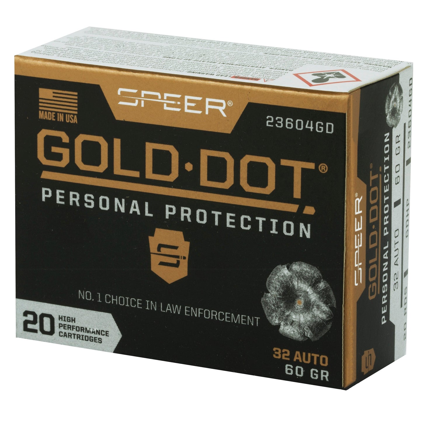 Spr Gold Dot 32acp 60gr Hp 20/200