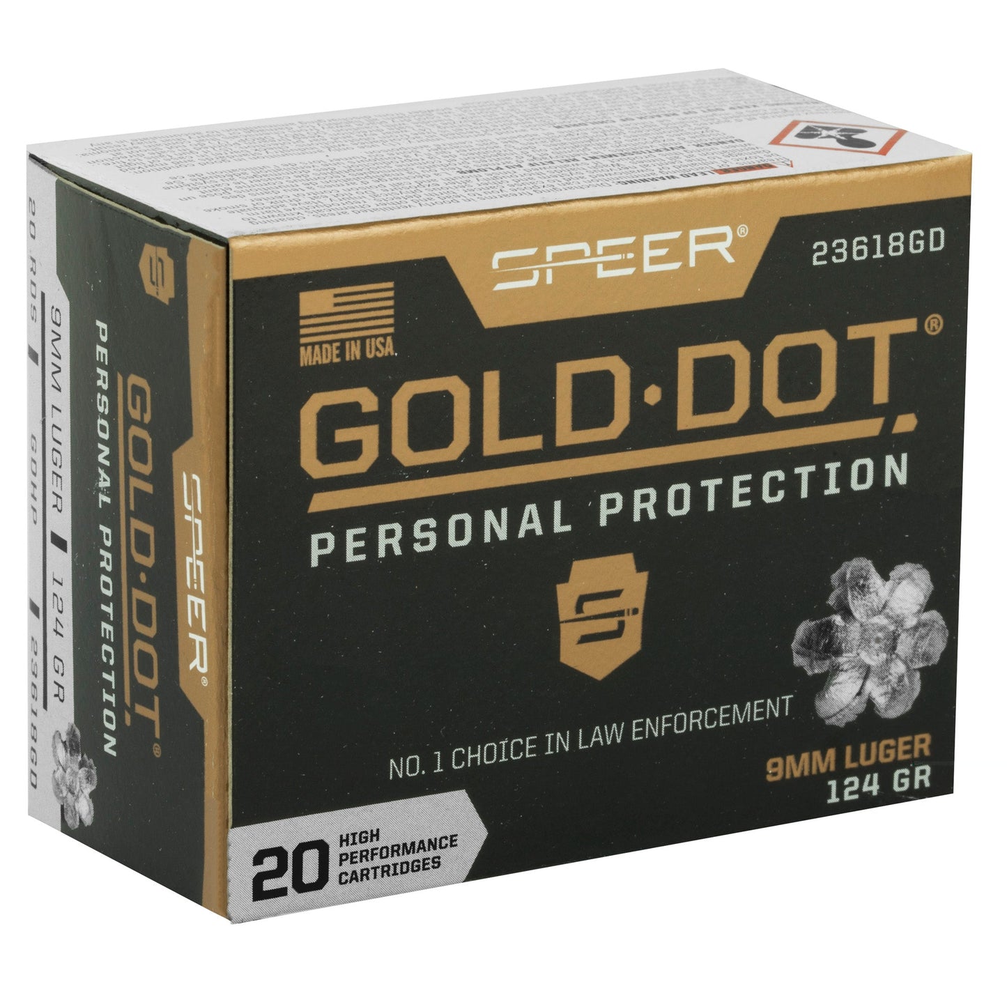 Spr Gold Dot 9mm 124gr Hp 20/200