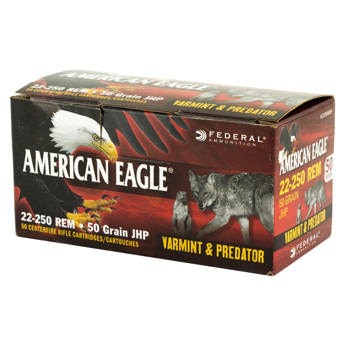 Fed Am Eagle V&p 22-250 50gr 50/250