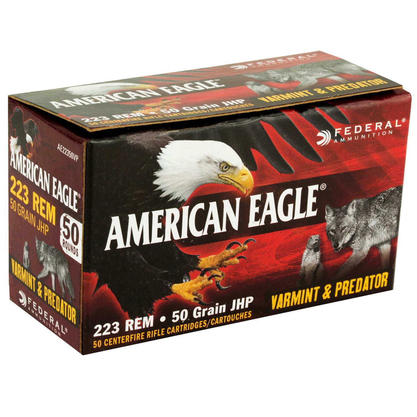 Fed Am Eagle V&p 223rem 50gr 50/250