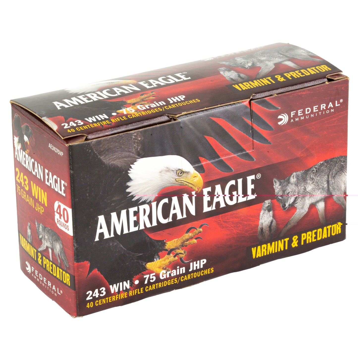 Fed Am Eagle V&p 243win 75gr 40/200