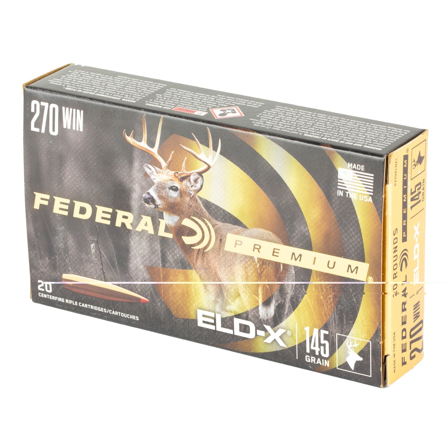 Fed Prem 270win 145gr Eldx 20/200