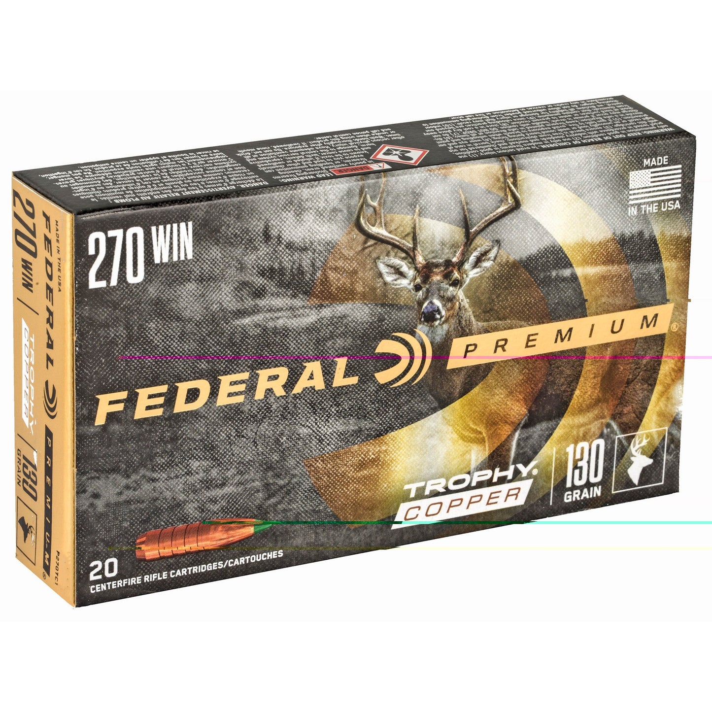 Fed Prm 270win 130gr Trphy Copper 20