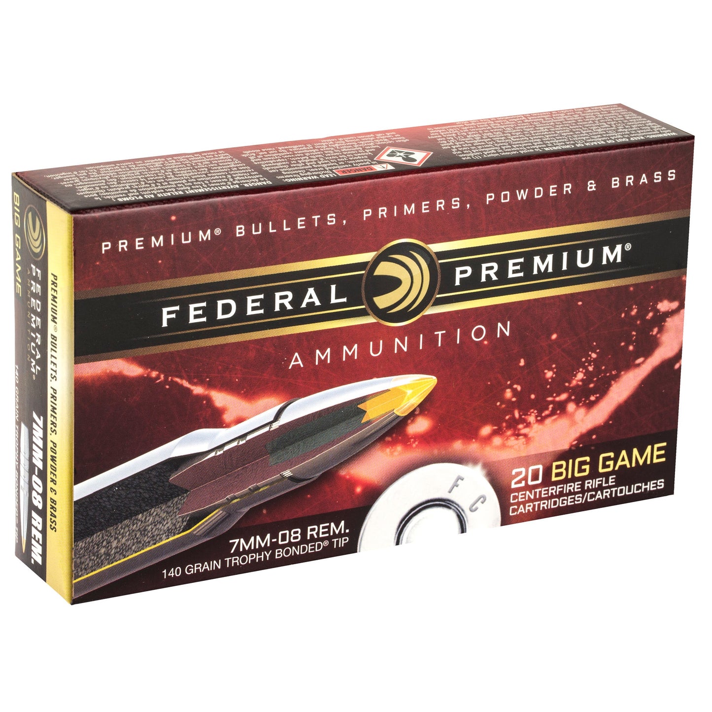 Fed Prm 7mm08 140gr Trphy Tip 20/200