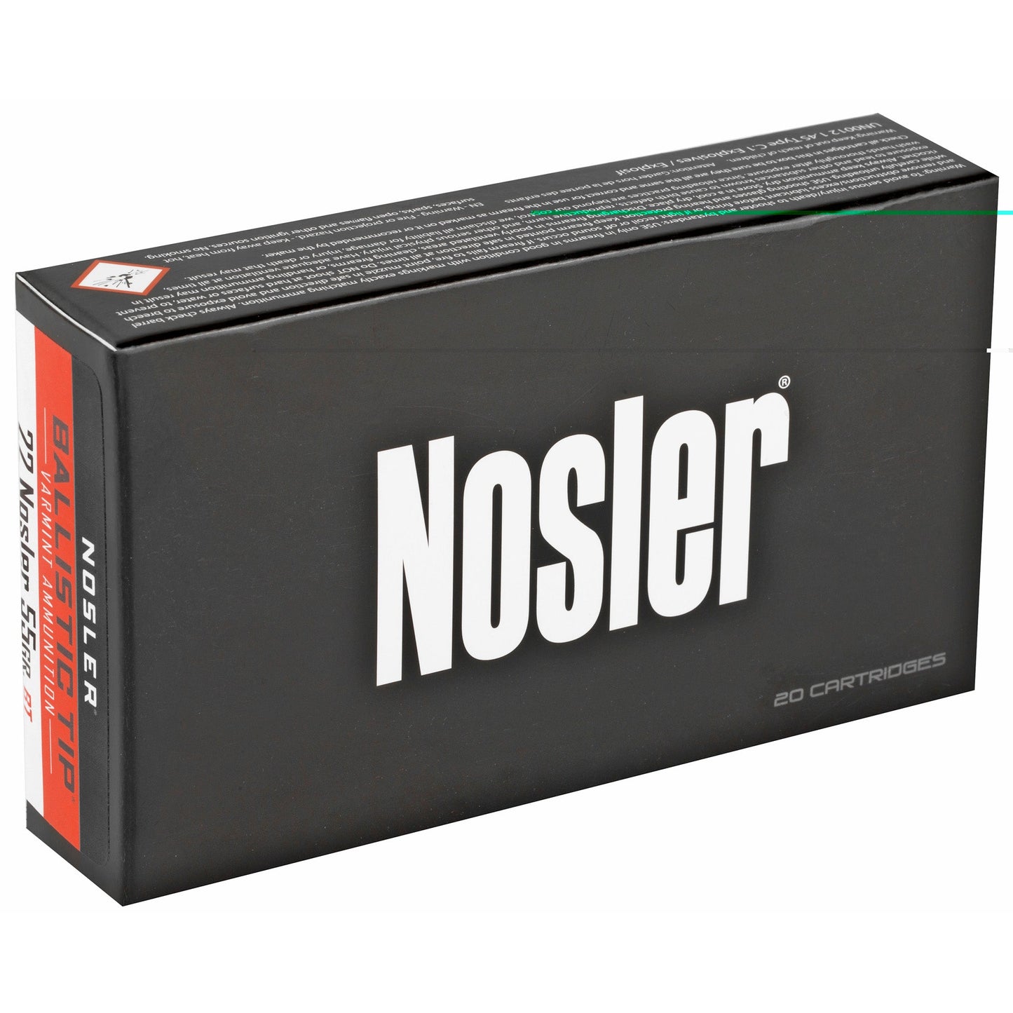 Nosler 22nos 55gr Bt 20/200