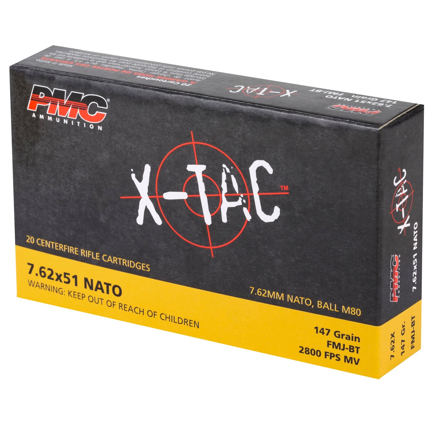 Pmc Xtac 762nato 147gr Fmj Bt 20/500