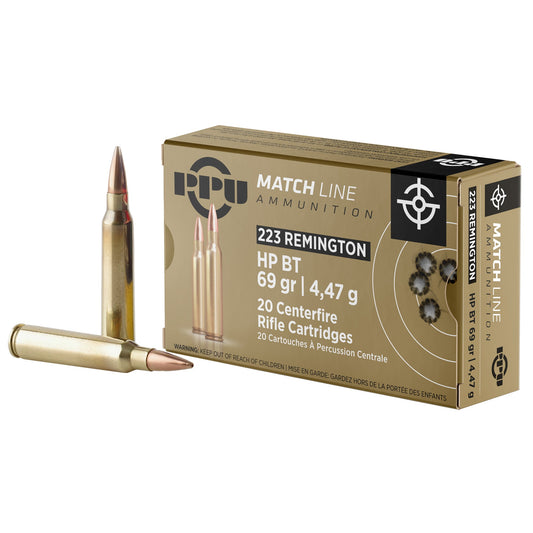 Ppu .223 Rem Match 69gr Hpbt 50/1000